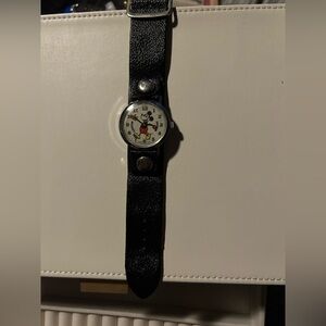 Vintage Bradley Mickey Mouse Watch in Good Cosmetic Condition - Wide Strap, 34mm